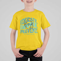 Sexual Assault Awareness Prevention T Shirt For Kid Educate Empower Prevent Women's Right