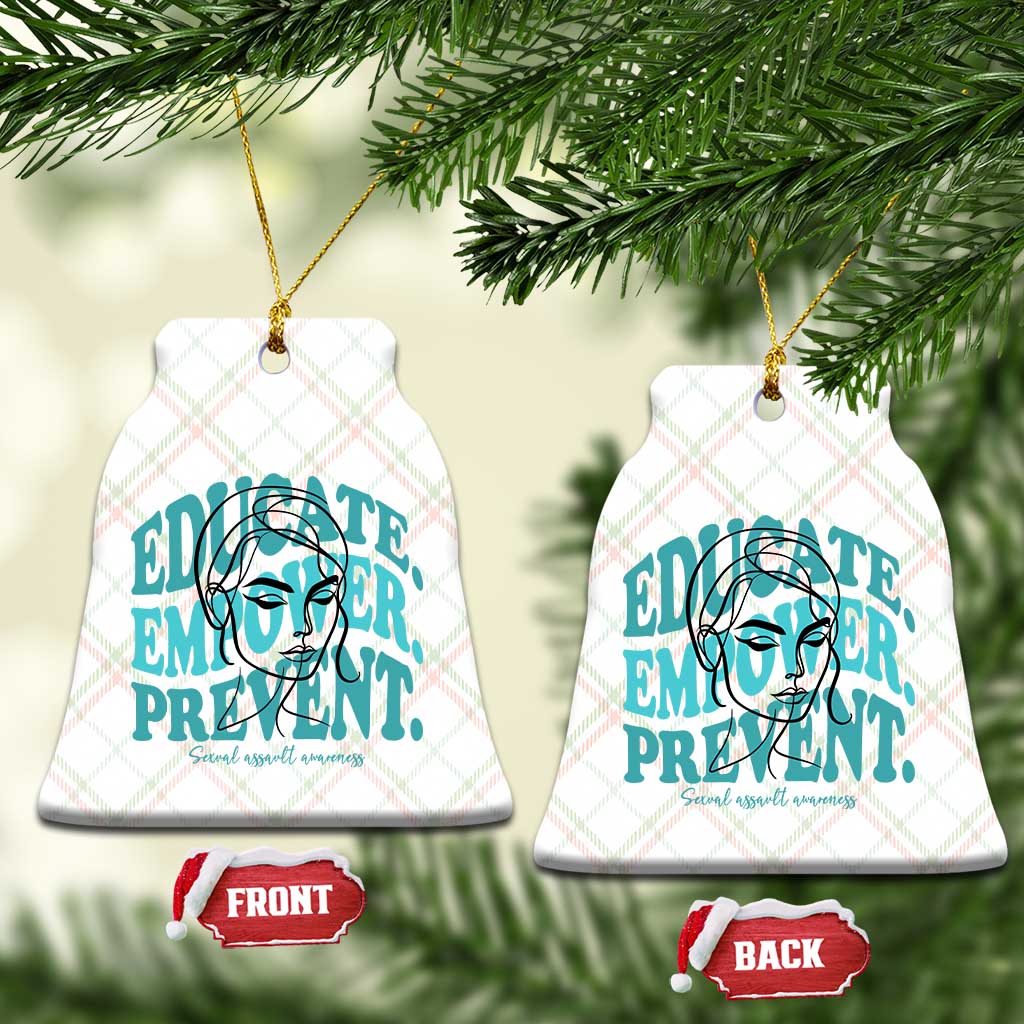 Sexual Assault Awareness Prevention Ceramic Ornament Educate Empower Prevent Women's Right