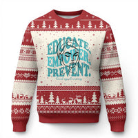 Sexual Assault Awareness Prevention Ugly Christmas Sweater Educate Empower Prevent Women's Right