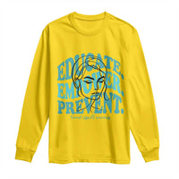 Sexual Assault Awareness Prevention Long Sleeve Shirt Educate Empower Prevent Women's Right