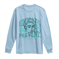 Sexual Assault Awareness Prevention Long Sleeve Shirt Educate Empower Prevent Women's Right
