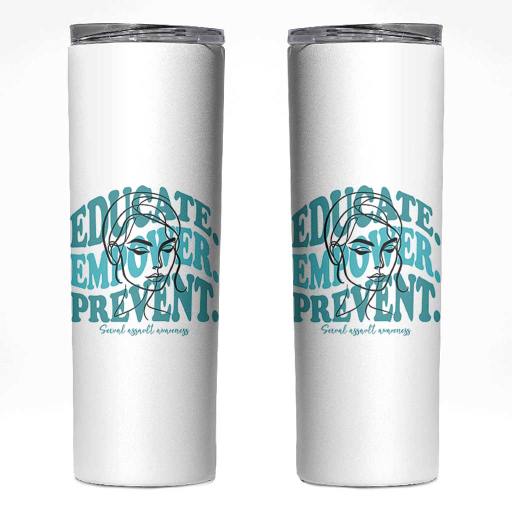 Sexual Assault Awareness Prevention Skinny Tumbler Educate Empower Prevent Women's Right