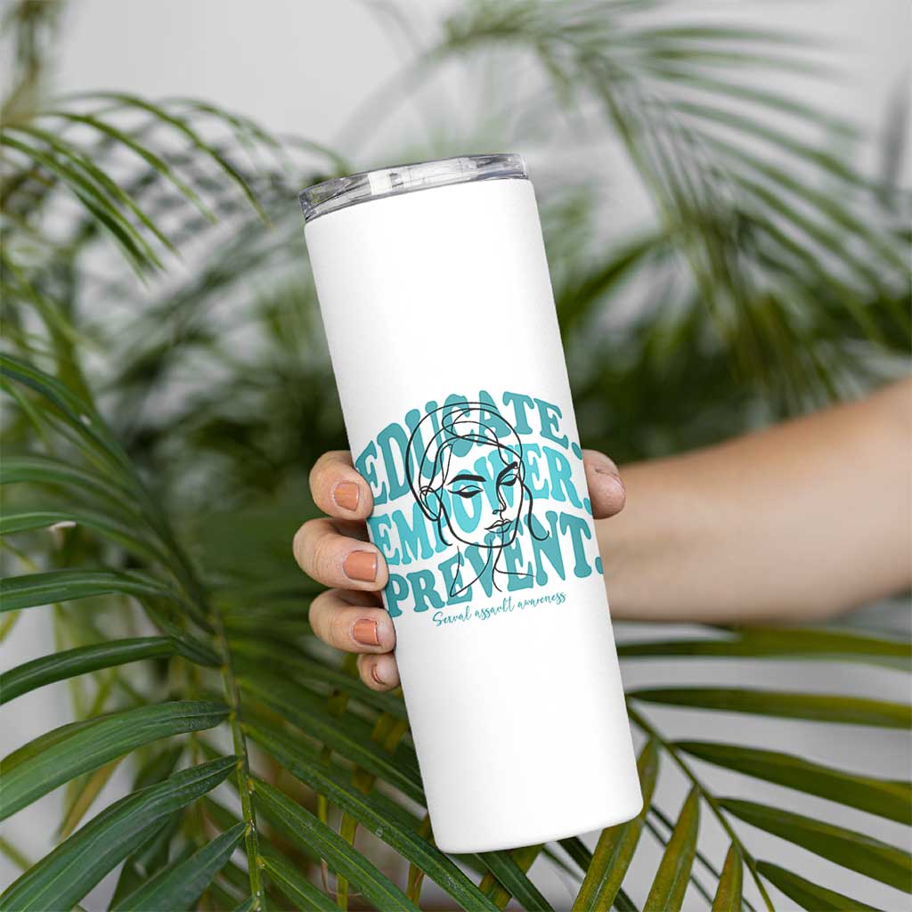 Sexual Assault Awareness Prevention Skinny Tumbler Educate Empower Prevent Women's Right