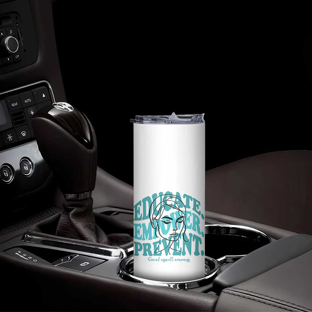 Sexual Assault Awareness Prevention Skinny Tumbler Educate Empower Prevent Women's Right