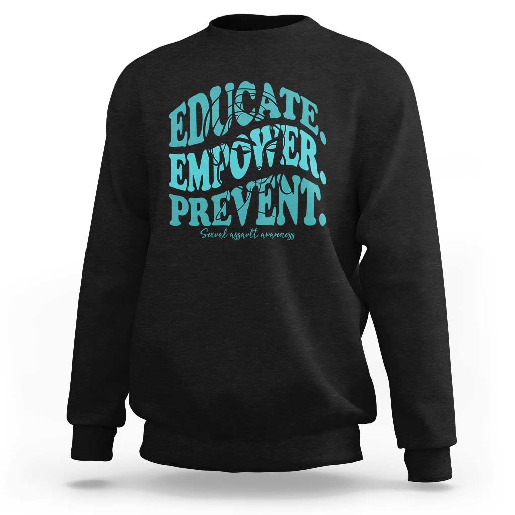 Sexual Assault Awareness Prevention Sweatshirt Educate Empower Prevent Women's Right