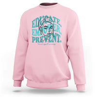 Sexual Assault Awareness Prevention Sweatshirt Educate Empower Prevent Women's Right