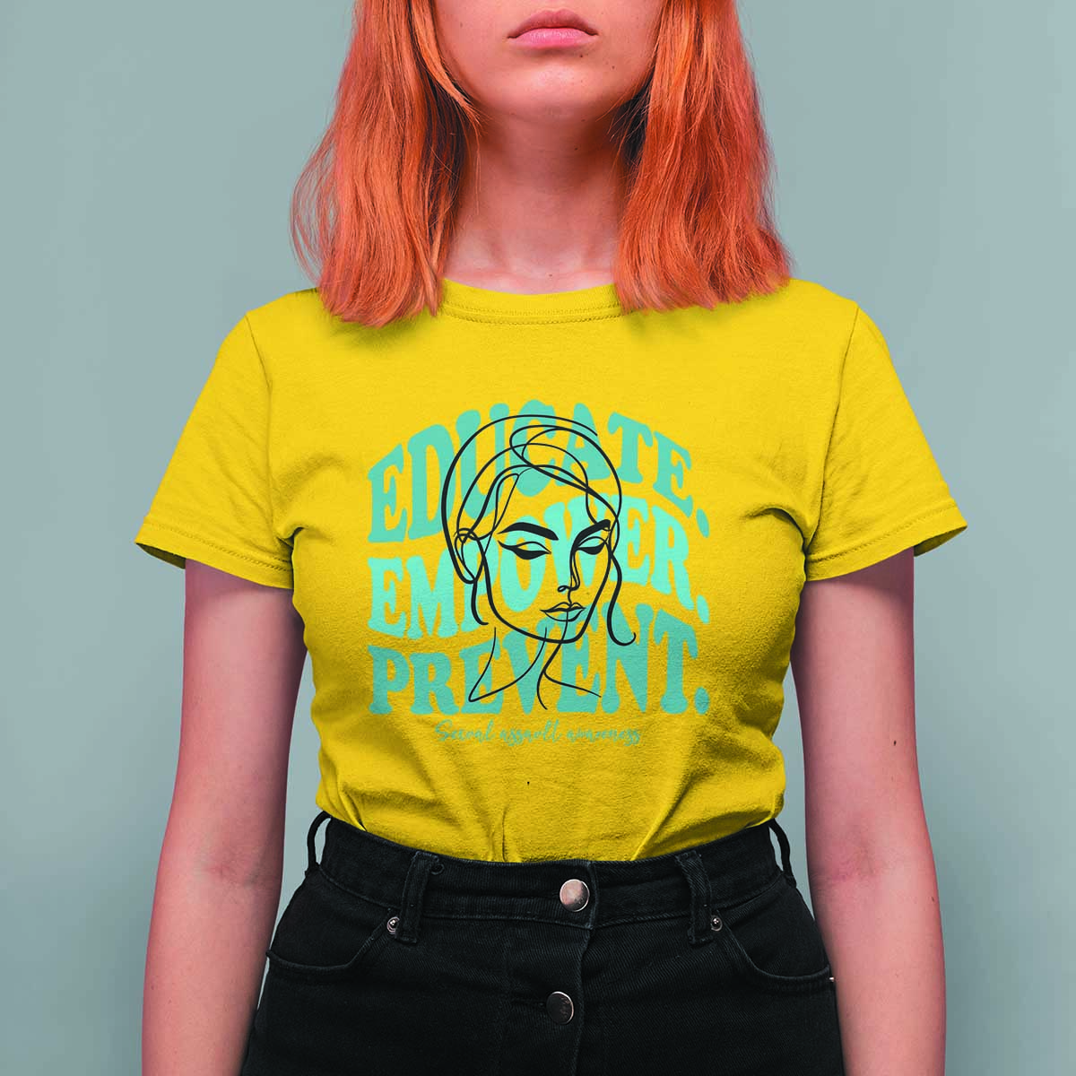 Sexual Assault Awareness Prevention T Shirt For Women Educate Empower Prevent Women's Right