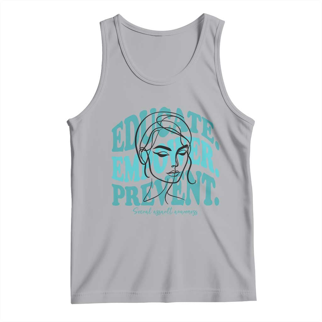 Sexual Assault Awareness Prevention Tank Top Educate Empower Prevent Women's Right