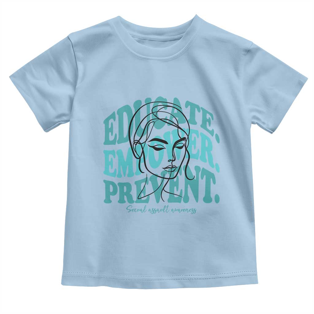 Sexual Assault Awareness Prevention Toddler T Shirt Educate Empower Prevent Women's Right