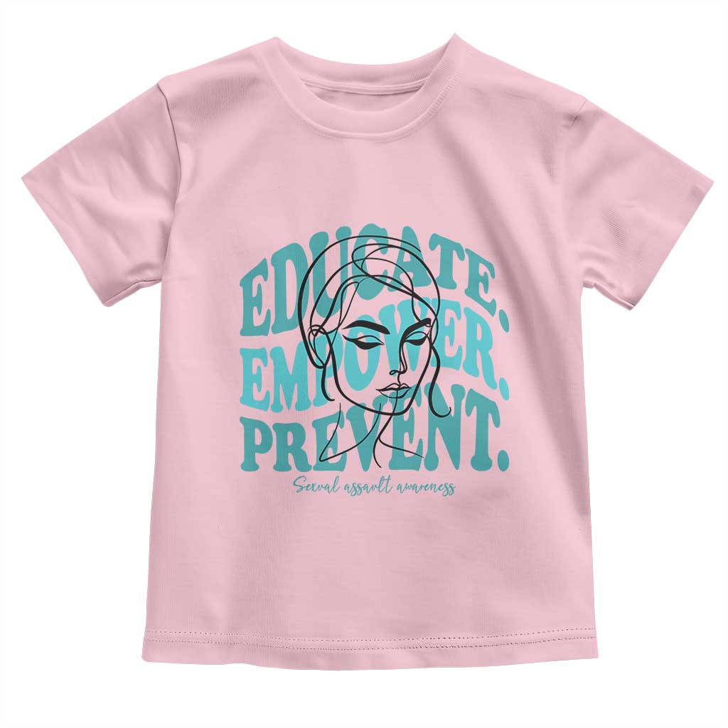 Sexual Assault Awareness Prevention Toddler T Shirt Educate Empower Prevent Women's Right