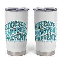Sexual Assault Awareness Prevention Tumbler Cup Educate Empower Prevent Women's Right