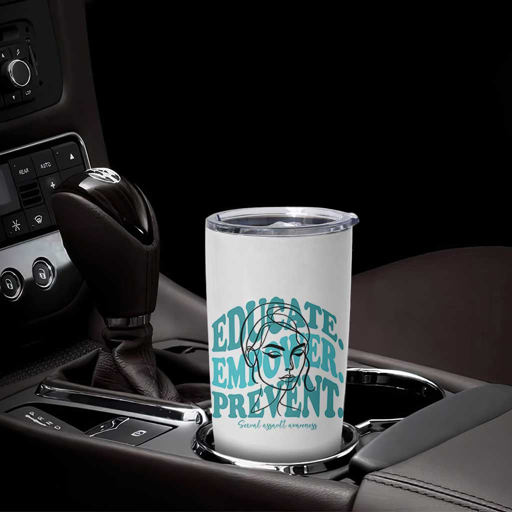 Sexual Assault Awareness Prevention Tumbler Cup Educate Empower Prevent Women's Right