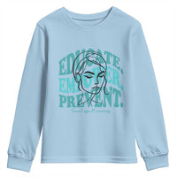 Sexual Assault Awareness Prevention Youth Sweatshirt Educate Empower Prevent Women's Right