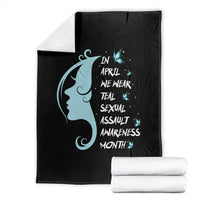 Sexual Assault Awareness Month Throw Blanket In April We Wear Teal Ribbon