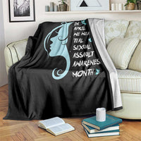 Sexual Assault Awareness Month Throw Blanket In April We Wear Teal Ribbon