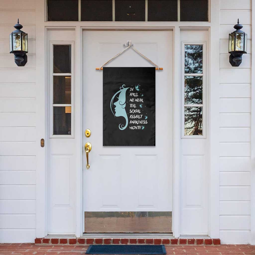 Sexual Assault Awareness Month Garden Flag In April We Wear Teal Ribbon