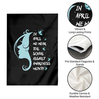 Sexual Assault Awareness Month Garden Flag In April We Wear Teal Ribbon
