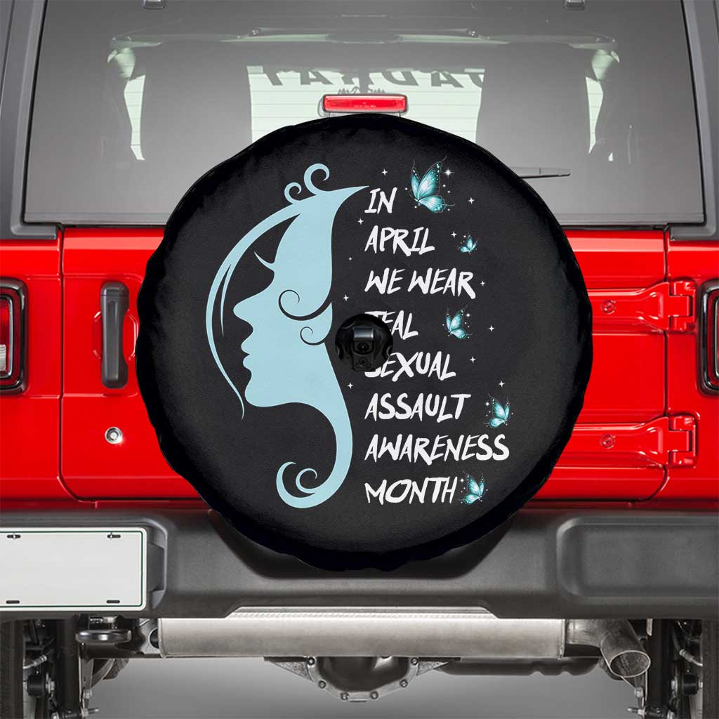 Sexual Assault Awareness Month Spare Tire Cover In April We Wear Teal Ribbon