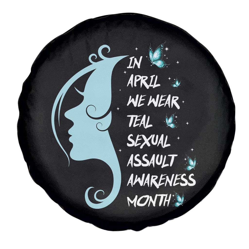 Sexual Assault Awareness Month Spare Tire Cover In April We Wear Teal Ribbon
