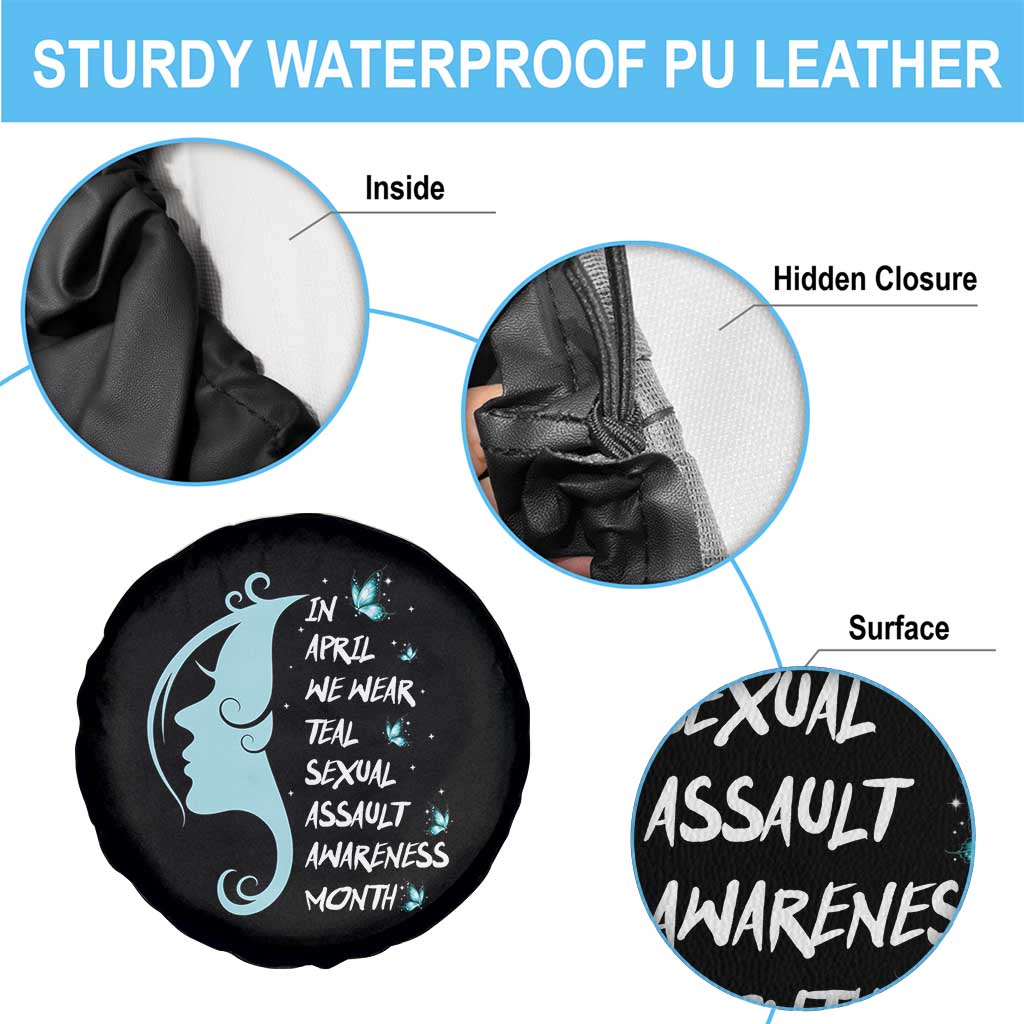 Sexual Assault Awareness Month Spare Tire Cover In April We Wear Teal Ribbon