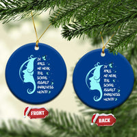 Sexual Assault Awareness Month Ceramic Ornament In April We Wear Teal Ribbon