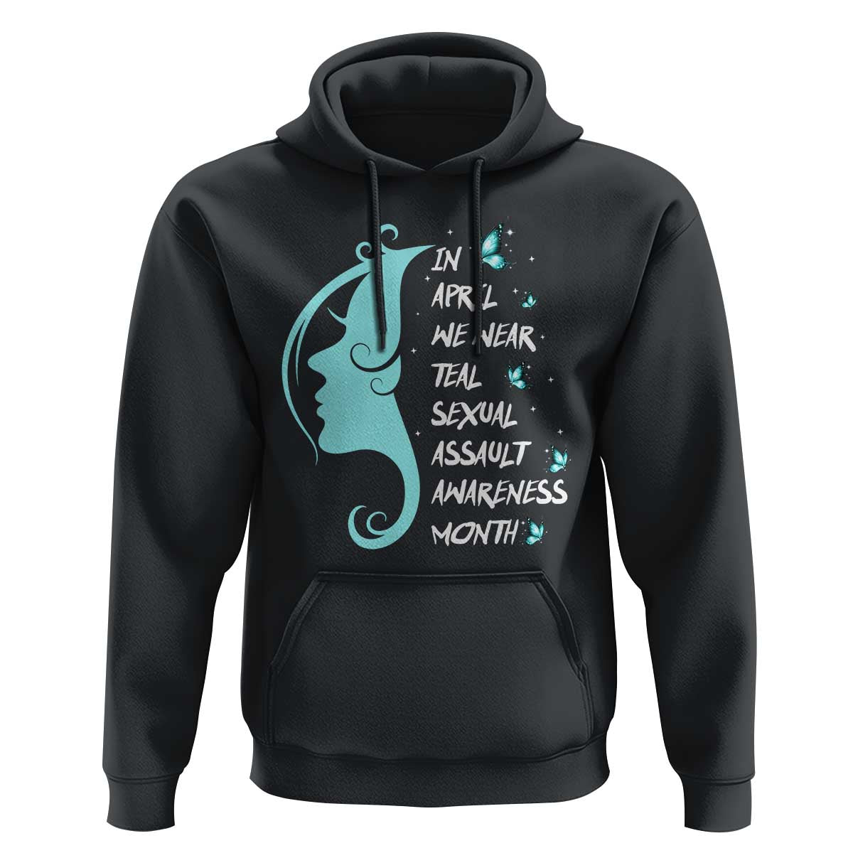 Sexual Assault Awareness Month Hoodie In April We Wear Teal Ribbon