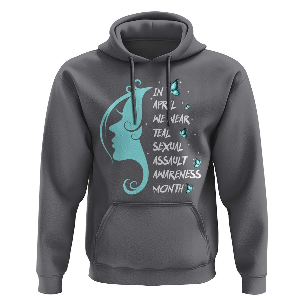 Sexual Assault Awareness Month Hoodie In April We Wear Teal Ribbon