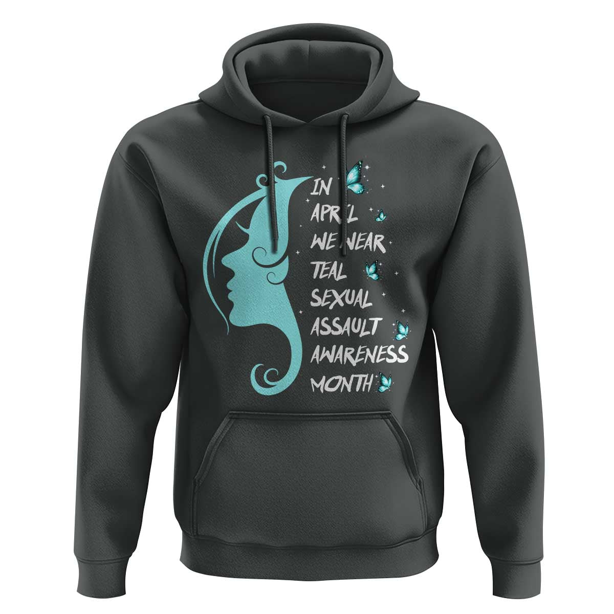Sexual Assault Awareness Month Hoodie In April We Wear Teal Ribbon