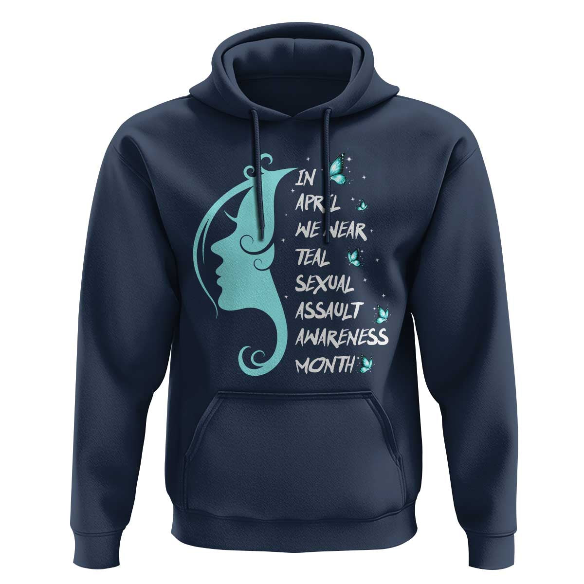 Sexual Assault Awareness Month Hoodie In April We Wear Teal Ribbon