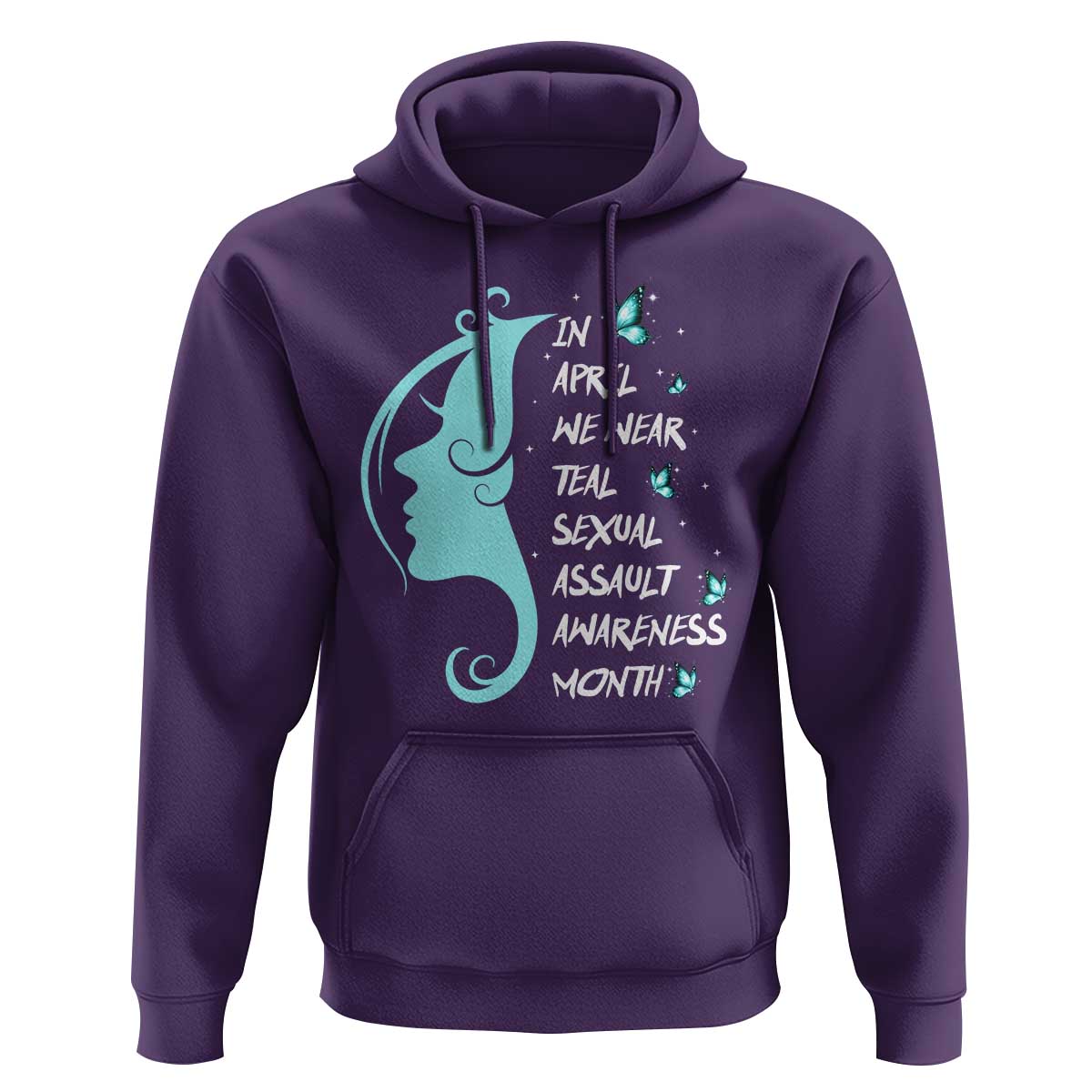 Sexual Assault Awareness Month Hoodie In April We Wear Teal Ribbon