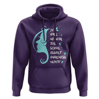 Sexual Assault Awareness Month Hoodie In April We Wear Teal Ribbon