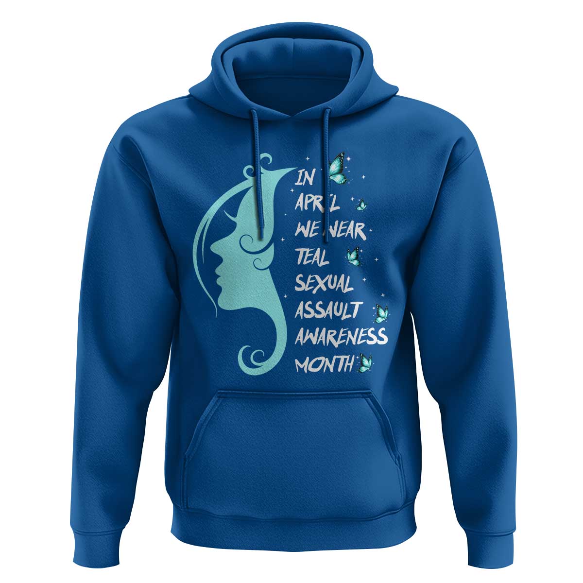Sexual Assault Awareness Month Hoodie In April We Wear Teal Ribbon