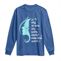 Sexual Assault Awareness Month Long Sleeve Shirt In April We Wear Teal Ribbon