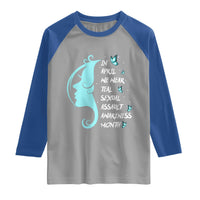 Sexual Assault Awareness Month Raglan Shirt In April We Wear Teal Ribbon