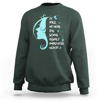 Sexual Assault Awareness Month Sweatshirt In April We Wear Teal Ribbon