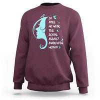 Sexual Assault Awareness Month Sweatshirt In April We Wear Teal Ribbon