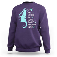 Sexual Assault Awareness Month Sweatshirt In April We Wear Teal Ribbon