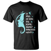 Sexual Assault Awareness Month T Shirt In April We Wear Teal Ribbon