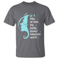 Sexual Assault Awareness Month T Shirt In April We Wear Teal Ribbon