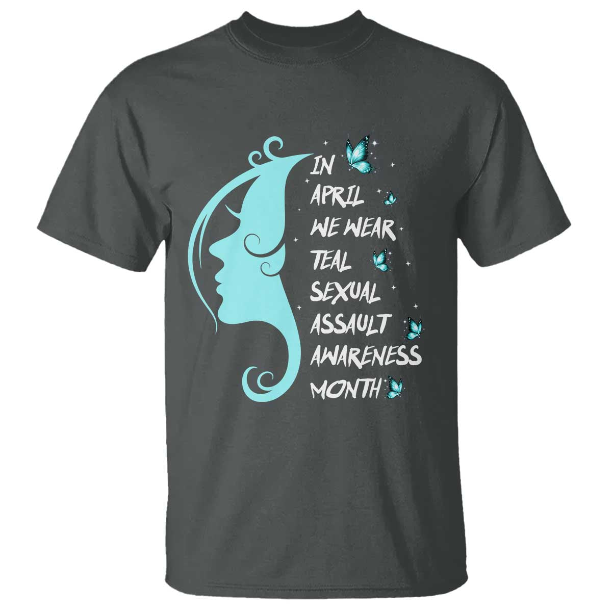Sexual Assault Awareness Month T Shirt In April We Wear Teal Ribbon