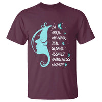 Sexual Assault Awareness Month T Shirt In April We Wear Teal Ribbon