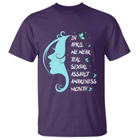 Sexual Assault Awareness Month T Shirt In April We Wear Teal Ribbon