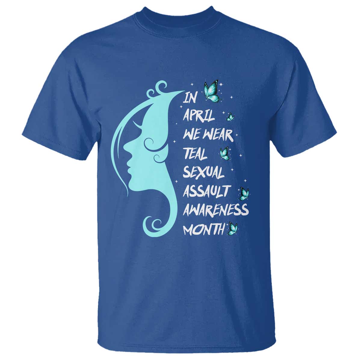 Sexual Assault Awareness Month T Shirt In April We Wear Teal Ribbon