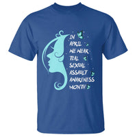 Sexual Assault Awareness Month T Shirt In April We Wear Teal Ribbon