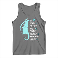Sexual Assault Awareness Month Tank Top In April We Wear Teal Ribbon