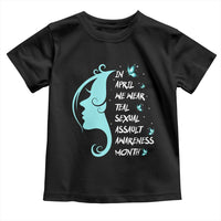 Sexual Assault Awareness Month Toddler T Shirt In April We Wear Teal Ribbon