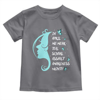 Sexual Assault Awareness Month Toddler T Shirt In April We Wear Teal Ribbon