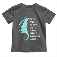 Sexual Assault Awareness Month Toddler T Shirt In April We Wear Teal Ribbon