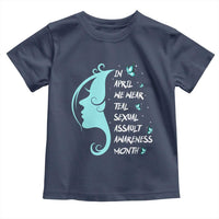 Sexual Assault Awareness Month Toddler T Shirt In April We Wear Teal Ribbon