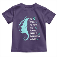 Sexual Assault Awareness Month Toddler T Shirt In April We Wear Teal Ribbon